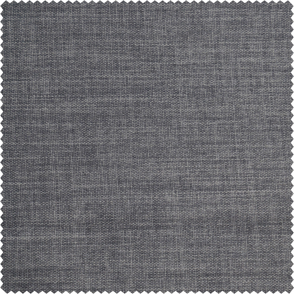 Blazer Grey Textured Faux Linen Custom Curtain
