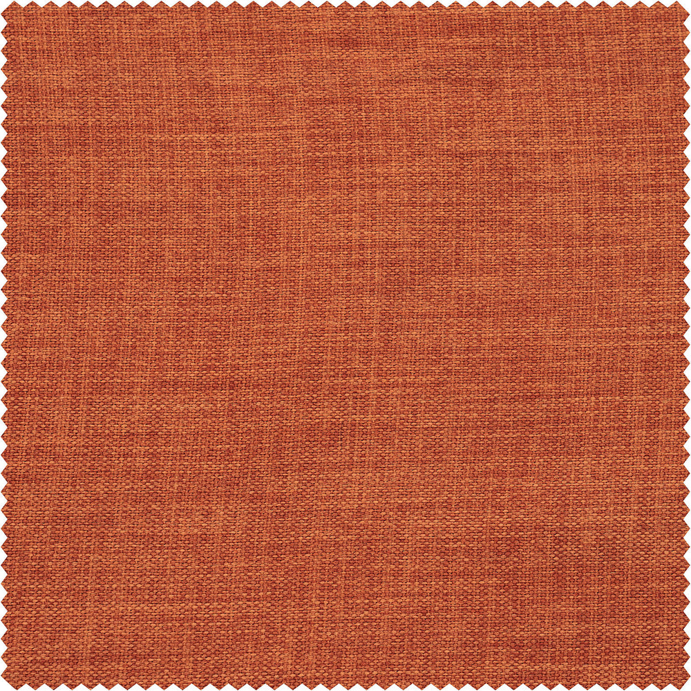 Desert Orange Textured Faux Linen Custom Curtain