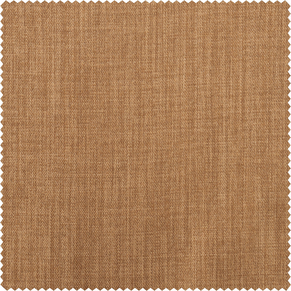 Butterscotch Textured Faux Linen Custom Curtain