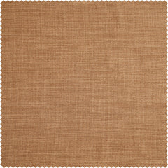 Butterscotch Textured Faux Linen Room Darkening Curtain
