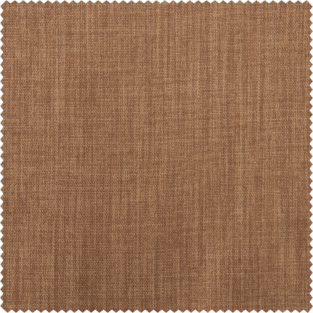 Butterscotch Textured Faux Linen Custom Curtain