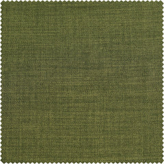 Tuscany Green Textured Faux Linen Room Darkening Curtain