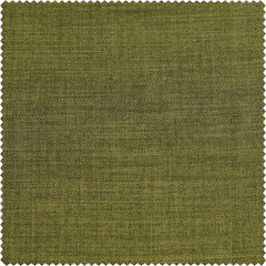 Tuscany Green Textured Faux Linen Room Darkening Curtain