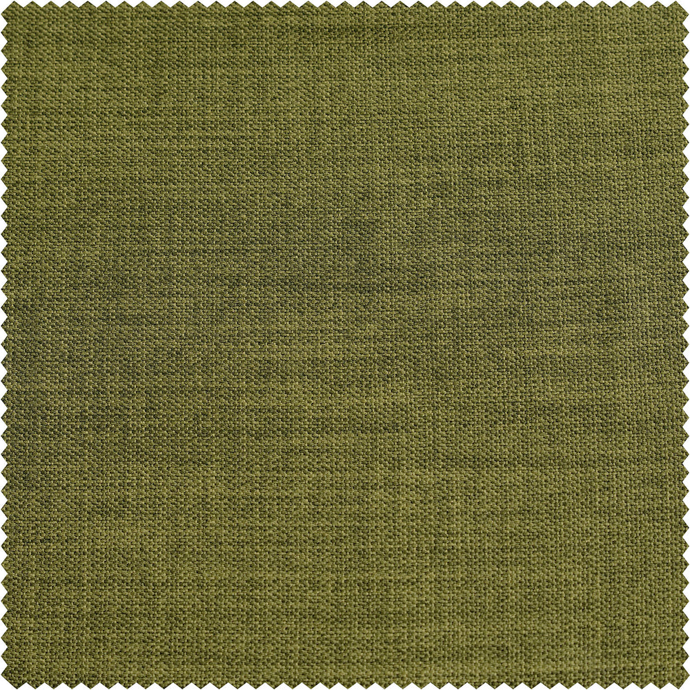 Tuscany Green Textured Faux Linen Custom Curtain