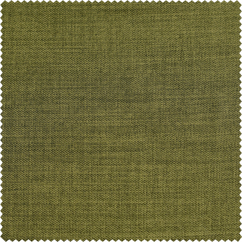 Tuscany Green Textured Faux Linen Custom Curtain