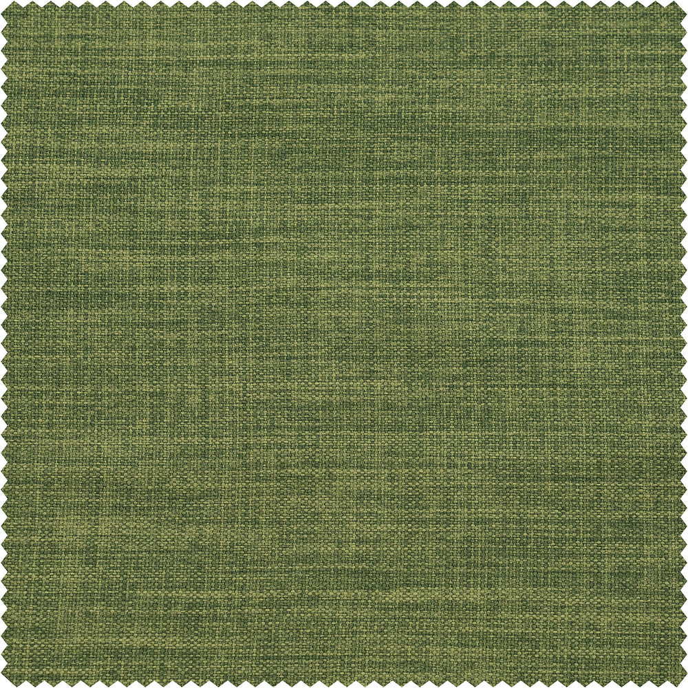 Tuscany Green Textured Faux Linen Custom Curtain