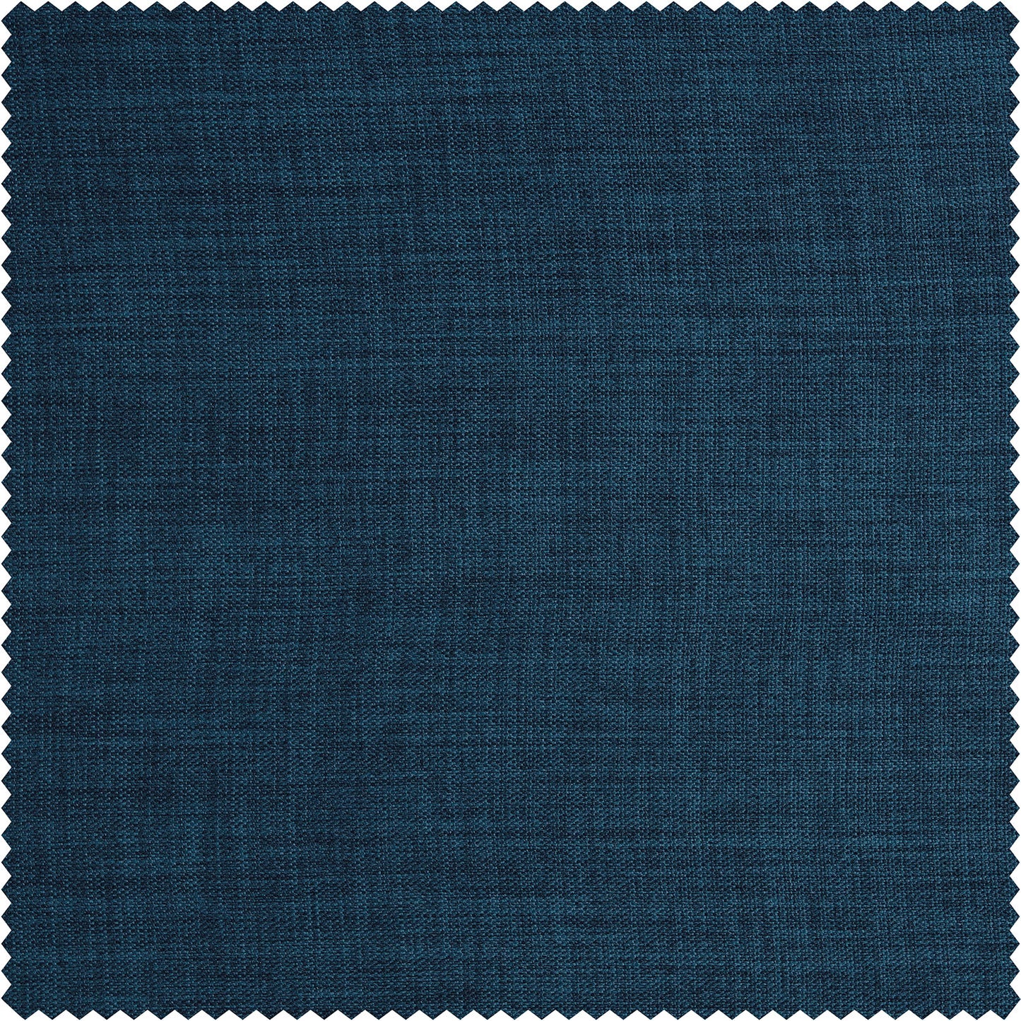 Indigo Textured Faux Linen Custom Curtain
