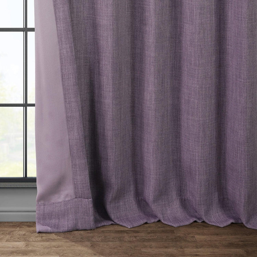 Iris Textured Faux Linen Room Darkening Curtain - HalfPriceDrapes.com
