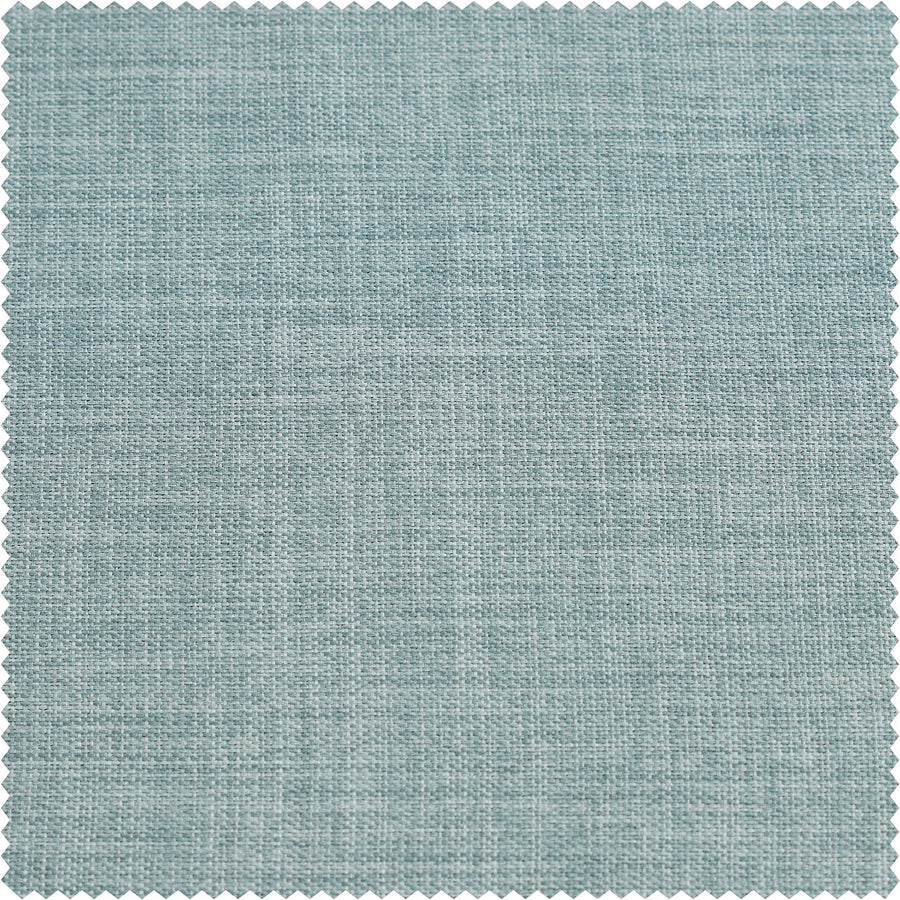 Sea Thistle Textured Faux Linen Custom Curtain