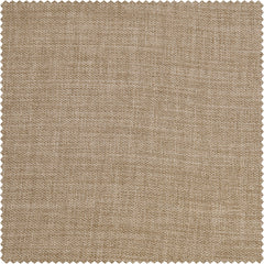 Nomad Tan Textured Faux Linen Room Darkening Curtain