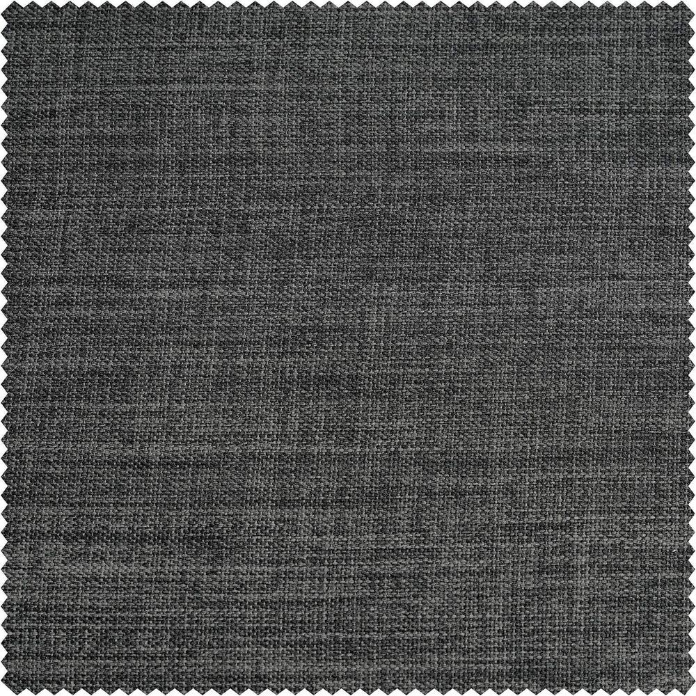 Dark Gravel Textured Faux Linen Custom Curtain