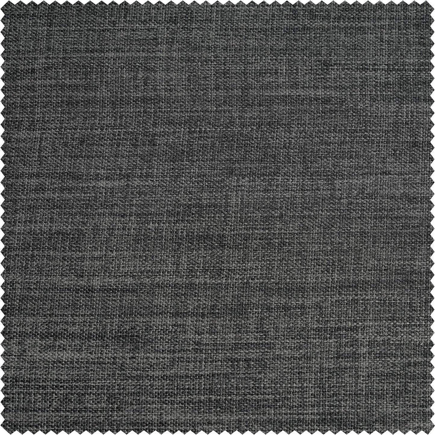 Dark Gravel Textured Faux Linen Custom Curtain