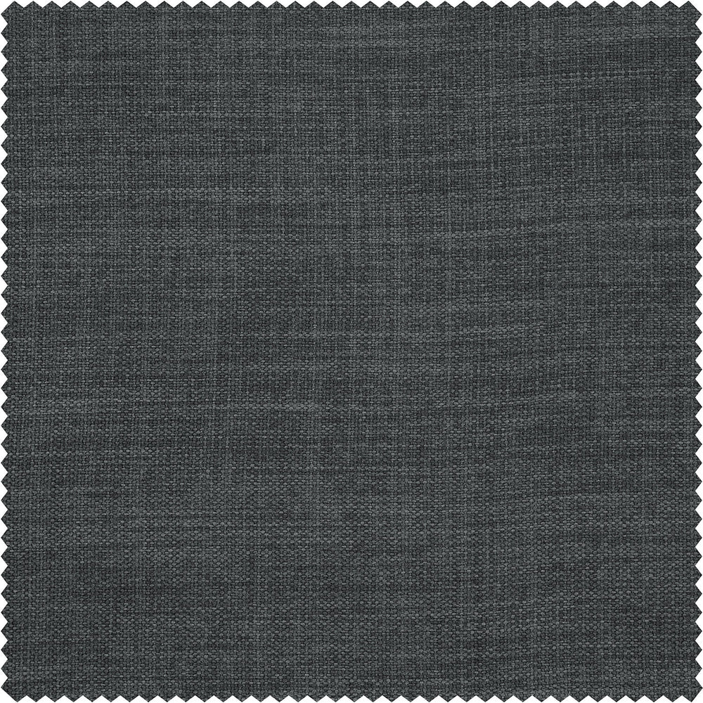 Dark Gravel Textured Faux Linen Swatch