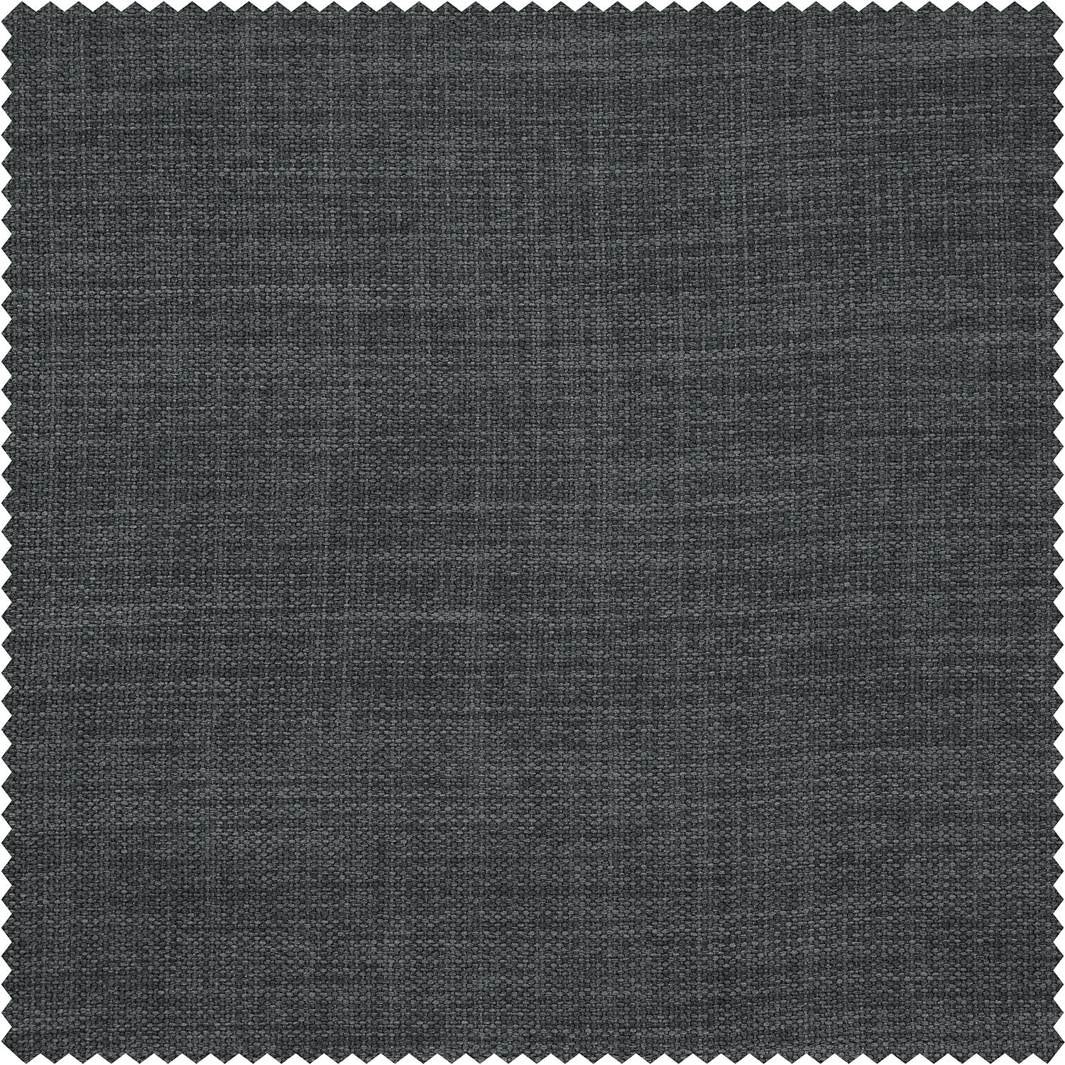 Dark Gravel Textured Faux Linen Custom Curtain