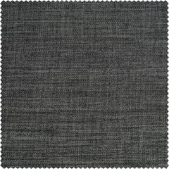 Dark Gravel Textured Faux Linen Room Darkening Curtain