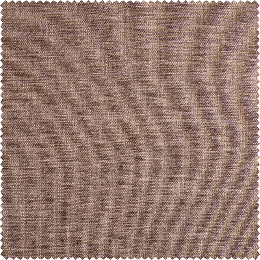 Dutch Cocoa Textured Faux Linen Custom Curtain