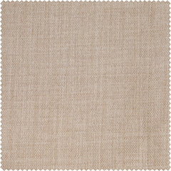 Thatched Tan Textured Faux Linen Room Darkening Curtain