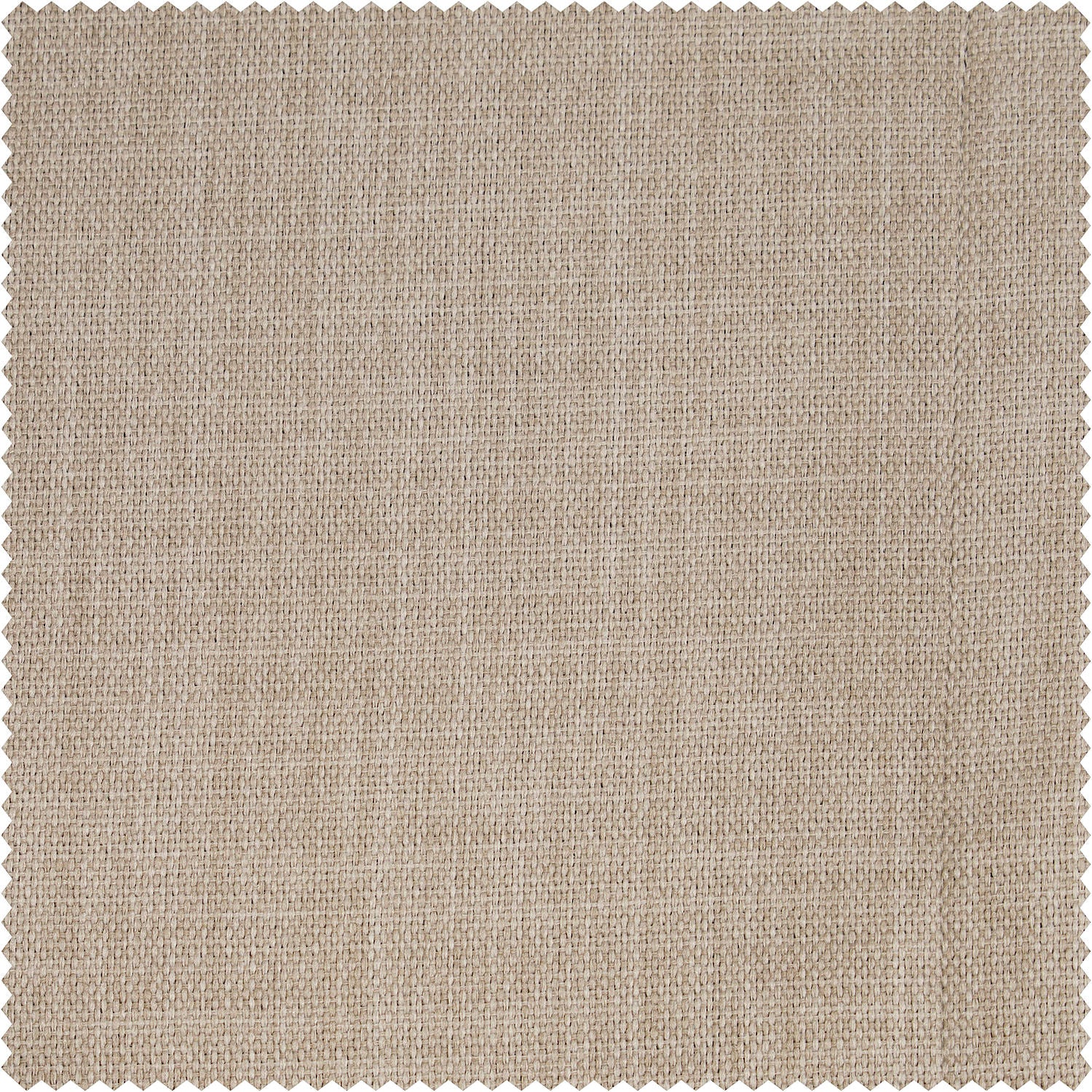 Thatched Tan Textured Faux Linen Room Darkening Curtain
