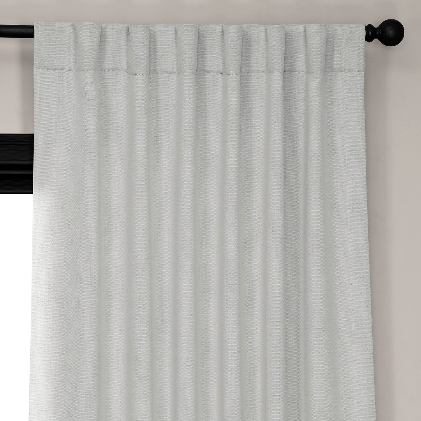 Oyster Textured Faux Linen Room Darkening Curtain