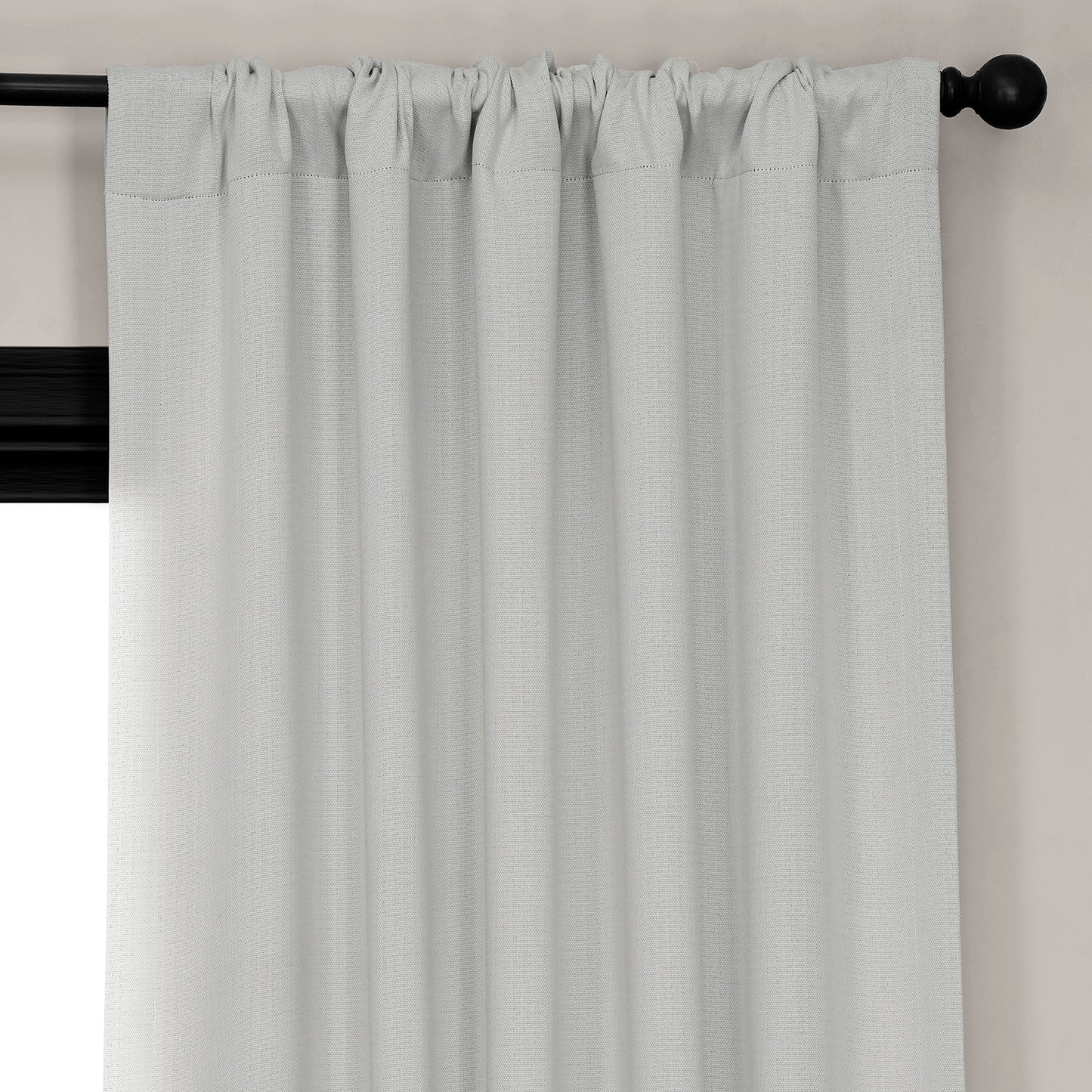 Oyster Textured Faux Linen Room Darkening Curtain