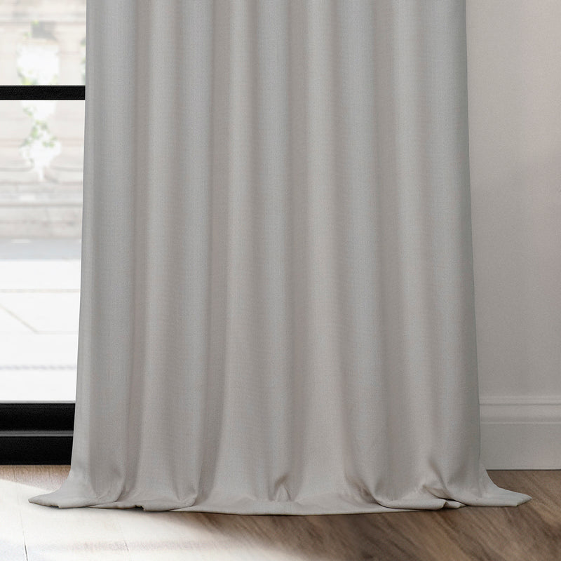 Birch Textured Faux Linen Custom Curtain