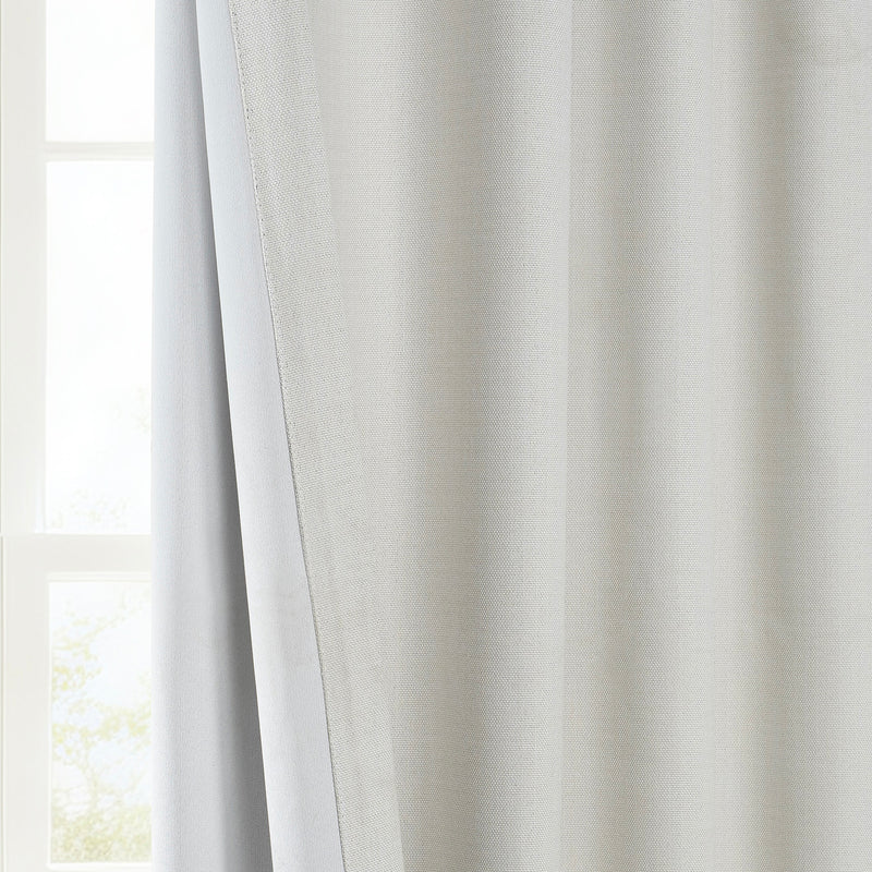 Birch Grommet Textured Faux Linen Room Darkening Curtain