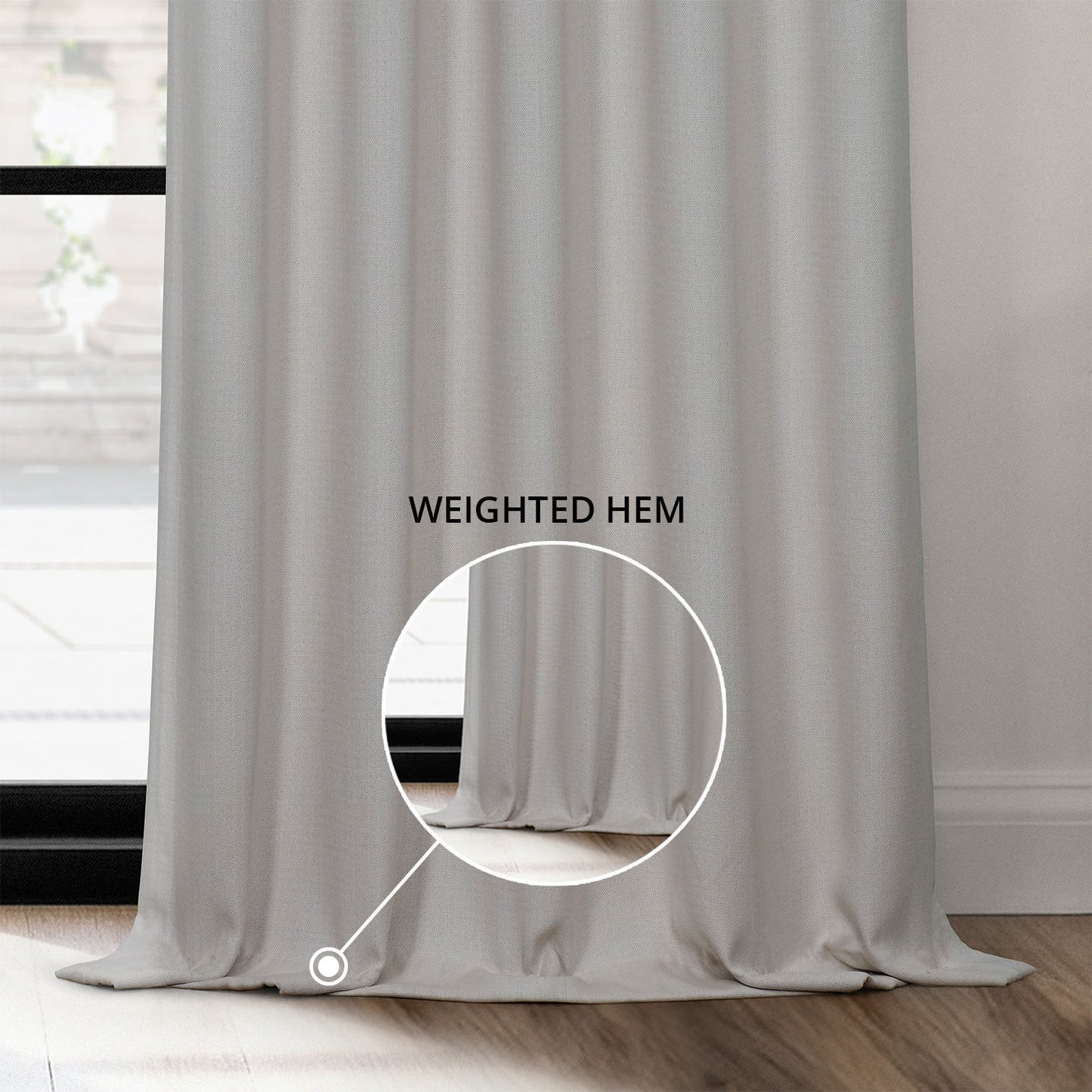 Birch Textured Faux Linen Custom Curtain