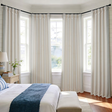 Birch Taupe Textured Faux Linen Room Darkening Curtain