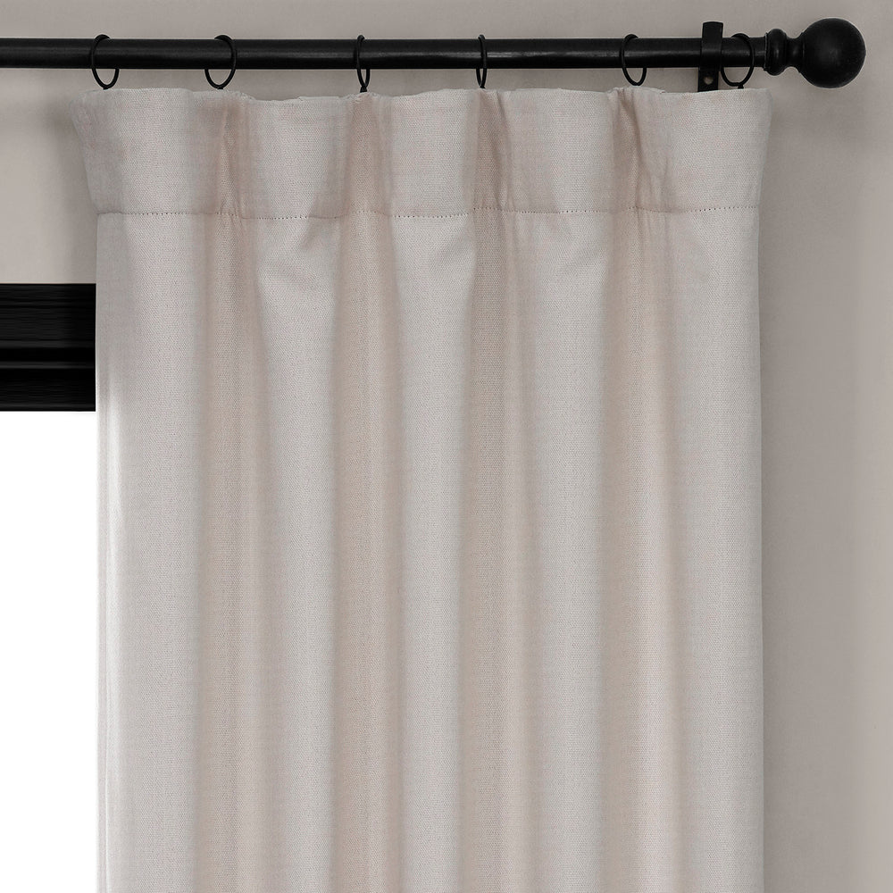 Birch Textured Faux Linen Room Darkening Curtain