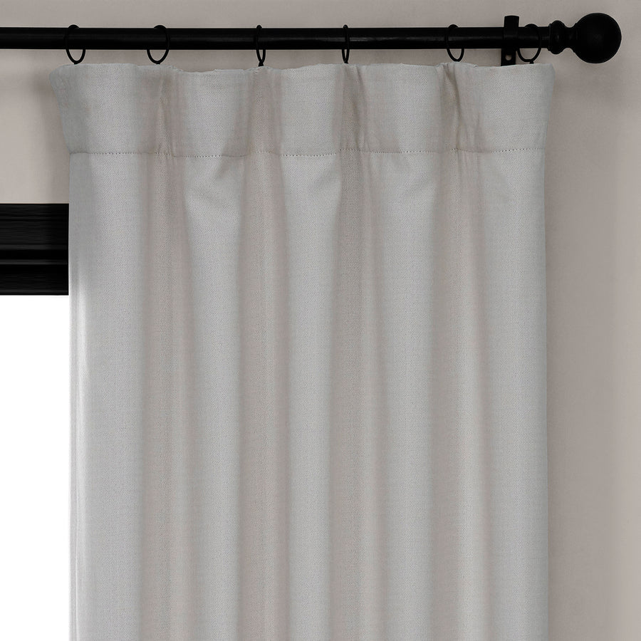 Birch Textured Faux Linen Room Darkening Curtain