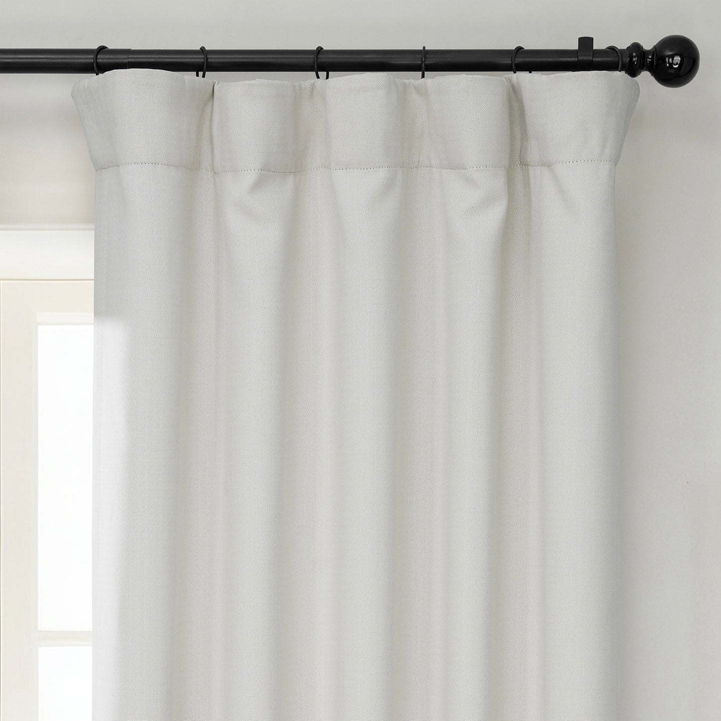 Birch Textured Faux Linen Room Darkening Curtain