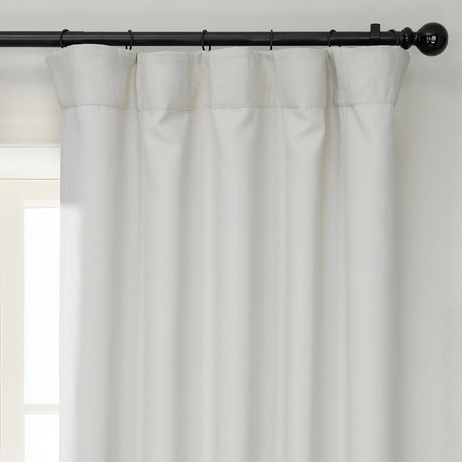 Birch Textured Faux Linen Room Darkening Curtain