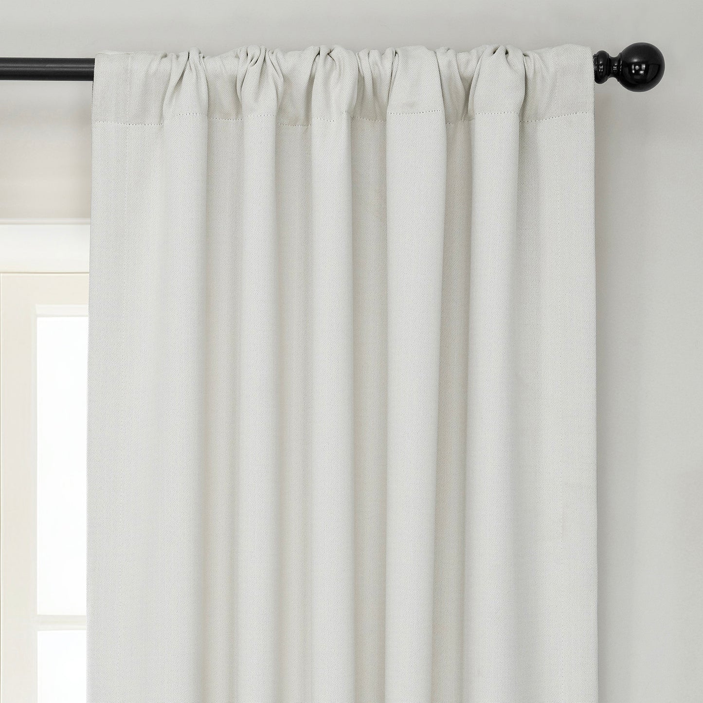 Birch Textured Faux Linen Room Darkening Curtain