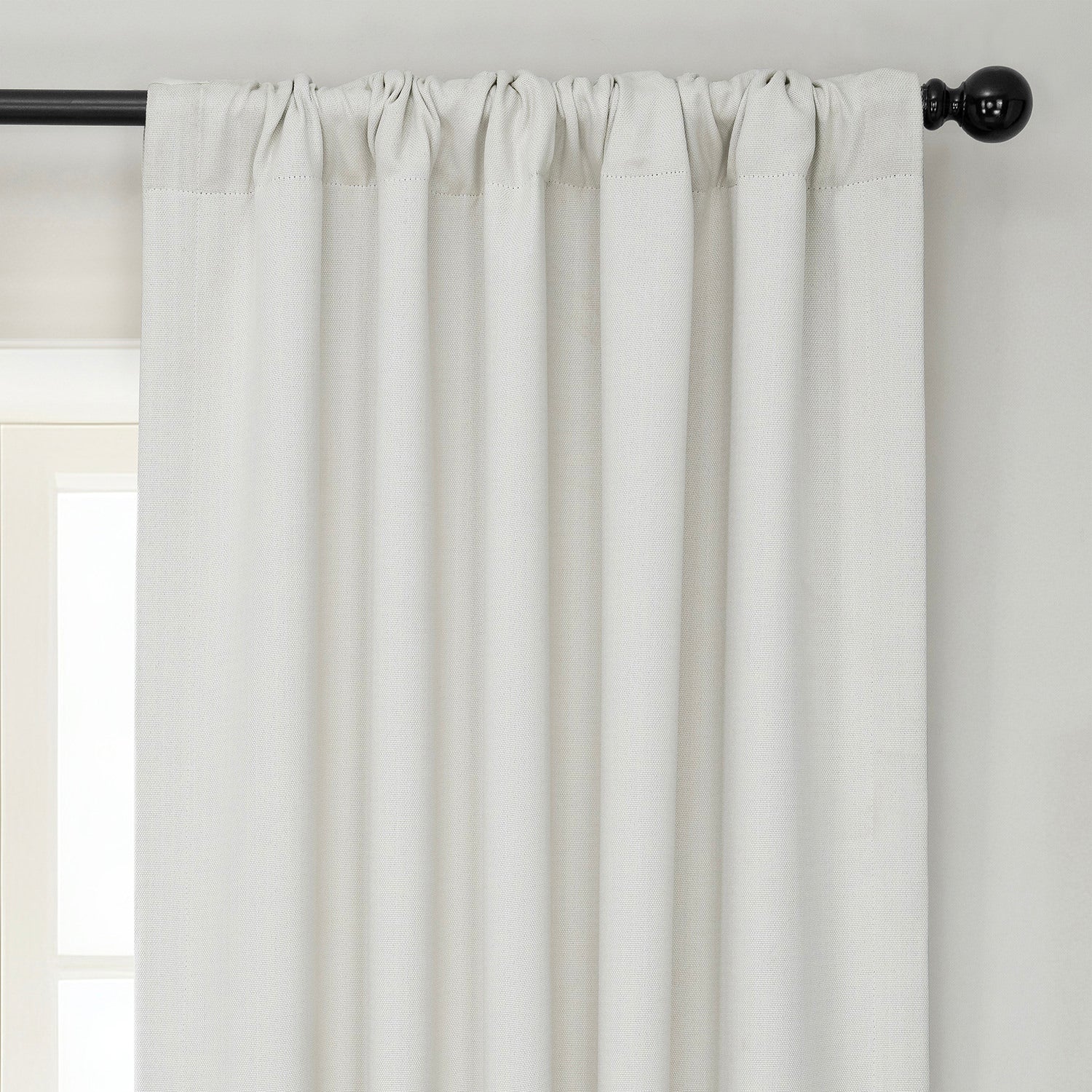 Birch Textured Faux Linen Room Darkening Curtain