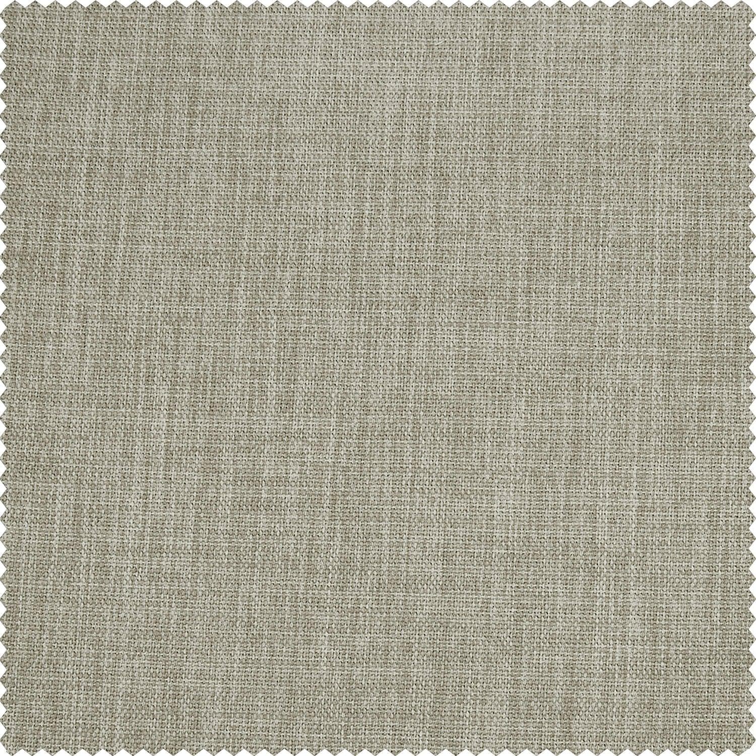 Oatmeal Extra Wide Textured Faux Linen Room Darkening Curtain