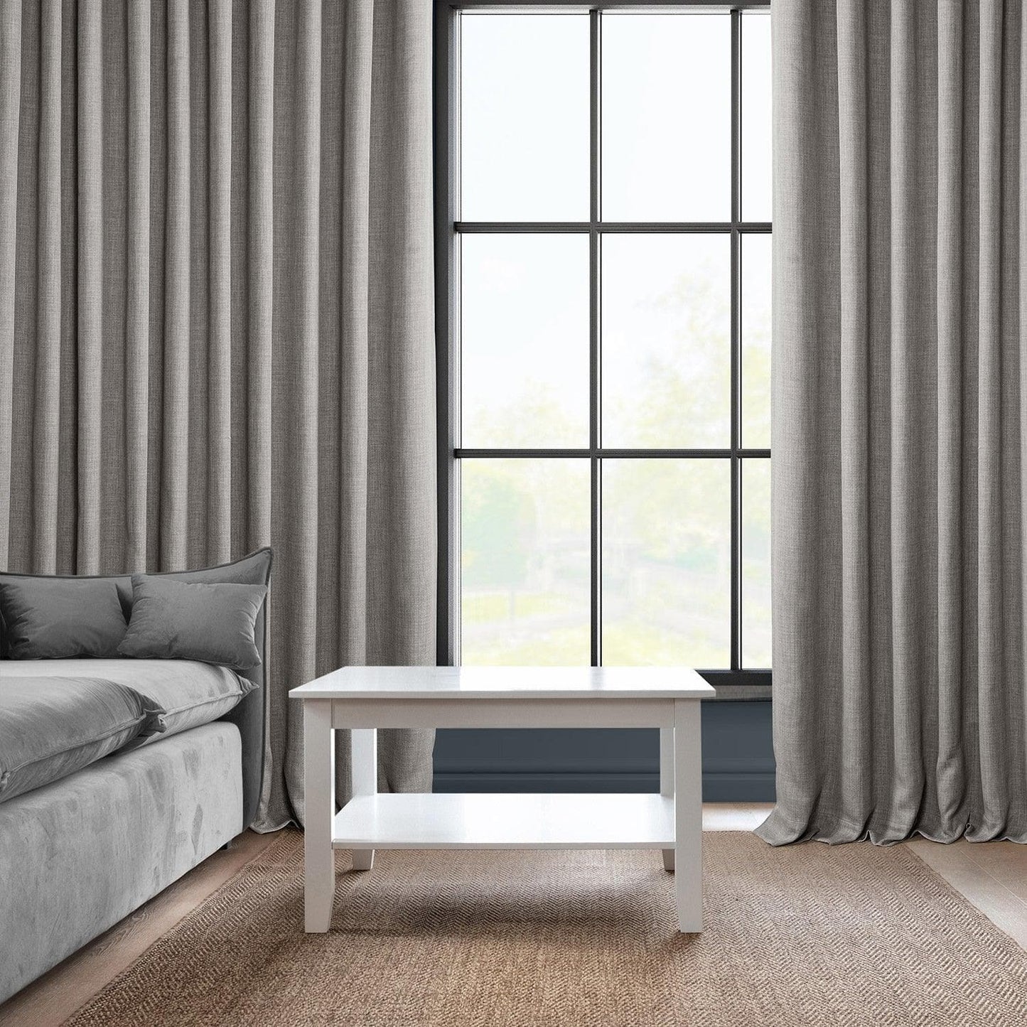 Clay Textured Faux Linen Custom Curtain - HalfPriceDrapes.com