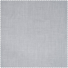 Heather Grey Textured Faux Linen Room Darkening Curtain