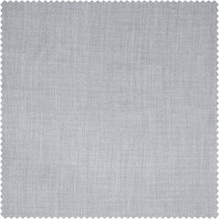 Heather Grey Textured Faux Linen Room Darkening Curtain