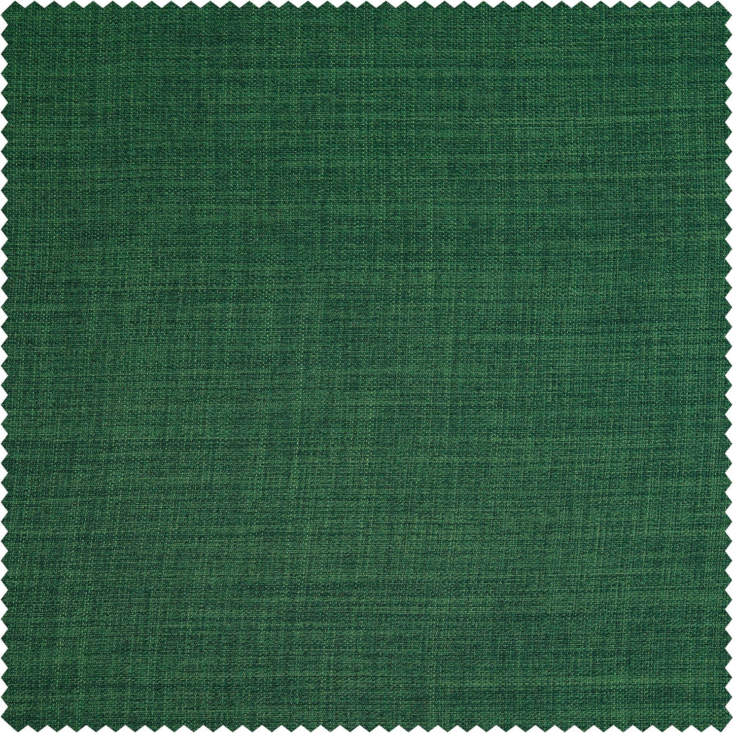 Key Green Textured Faux Linen Custom Curtain