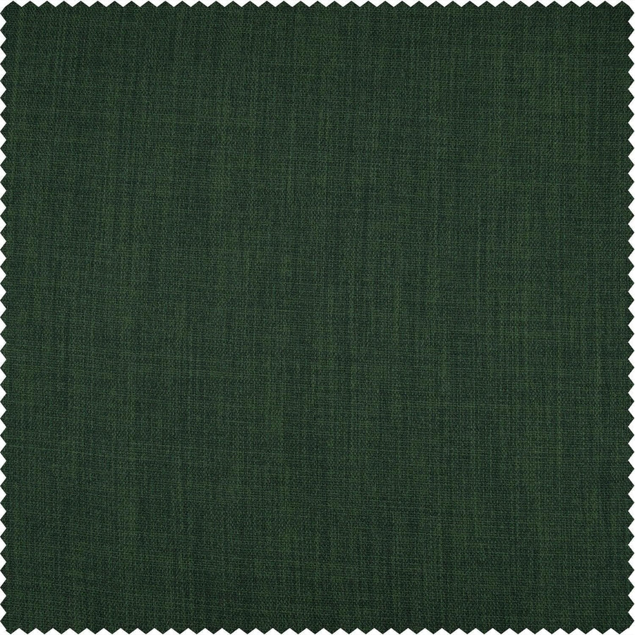 Key Green Textured Faux Linen Custom Curtain - HalfPriceDrapes.com