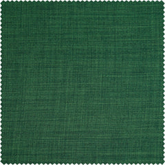 Key Green Textured Faux Linen Room Darkening Curtain