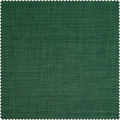 Key Green Textured Faux Linen Room Darkening Curtain