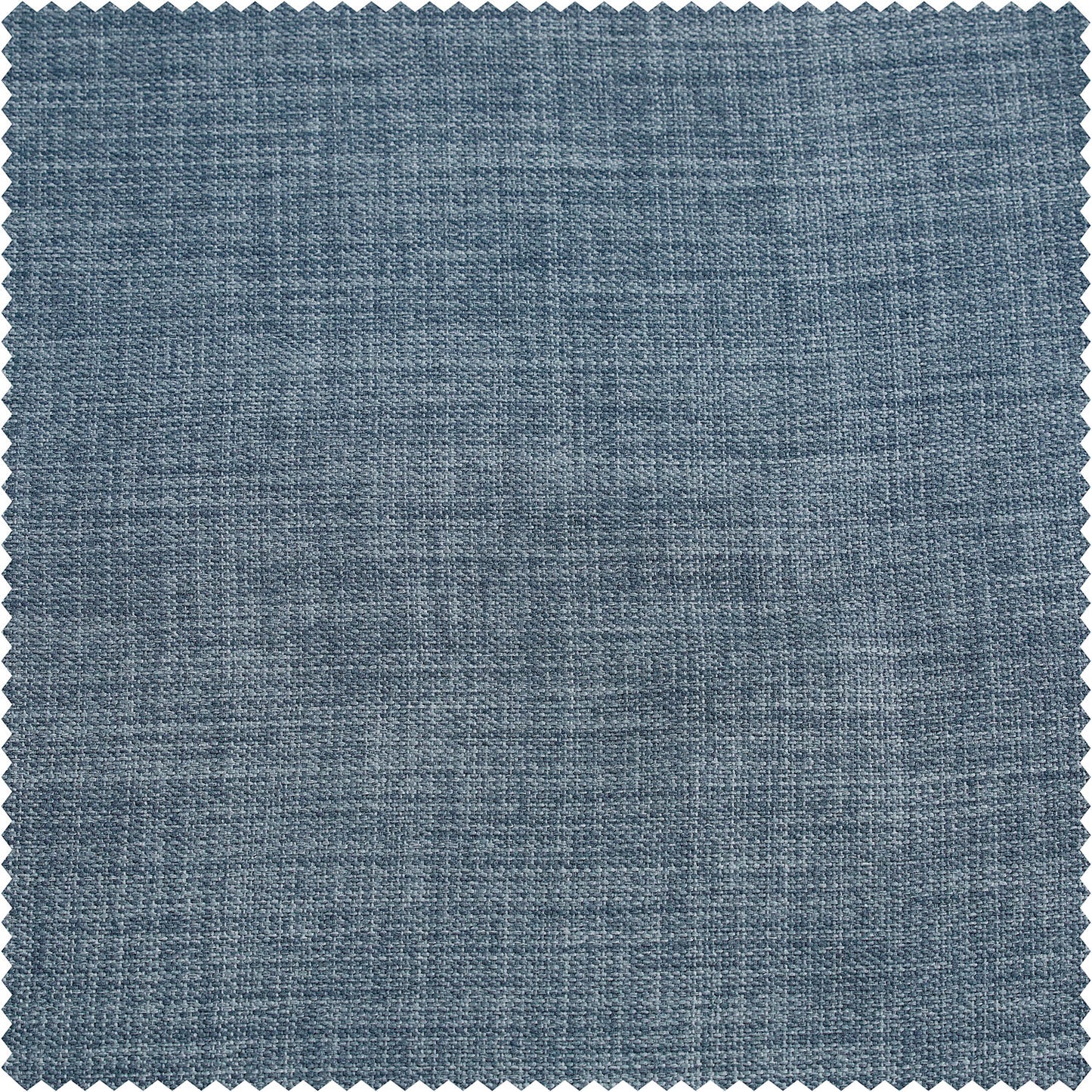 Reverie Blue Textured Faux Linen Custom Curtain