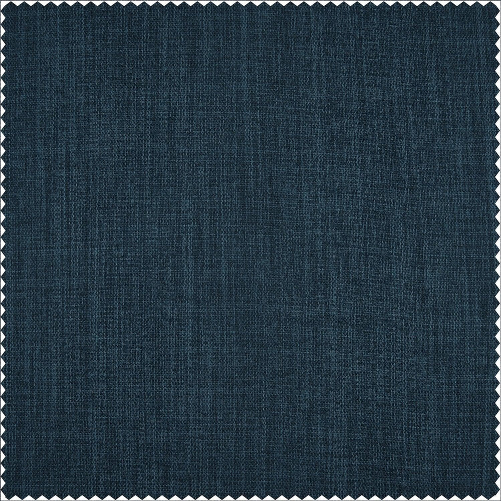 Story Blue Textured Faux Linen Swatch - HalfPriceDrapes.com