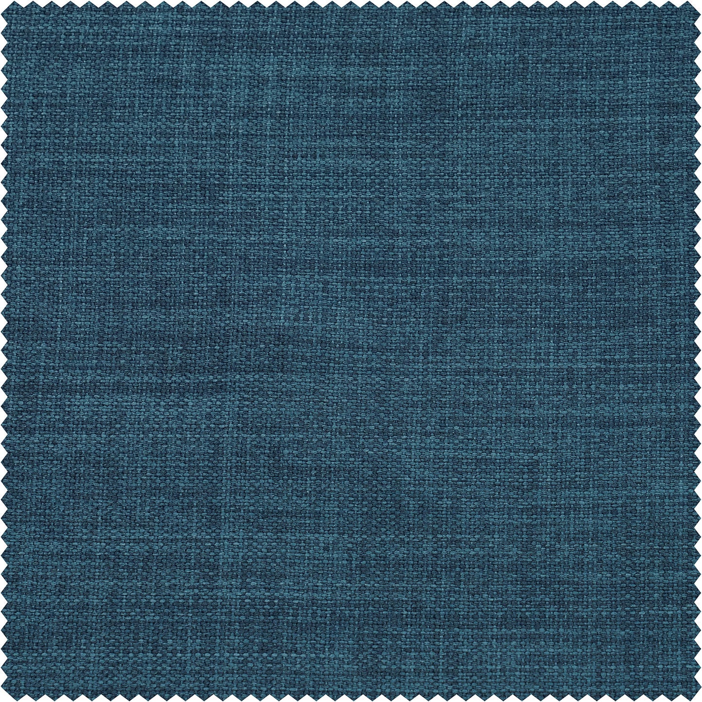 Story Blue Textured Faux Linen Custom Curtain