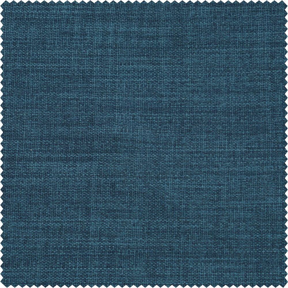 Story Blue Textured Faux Linen Swatch