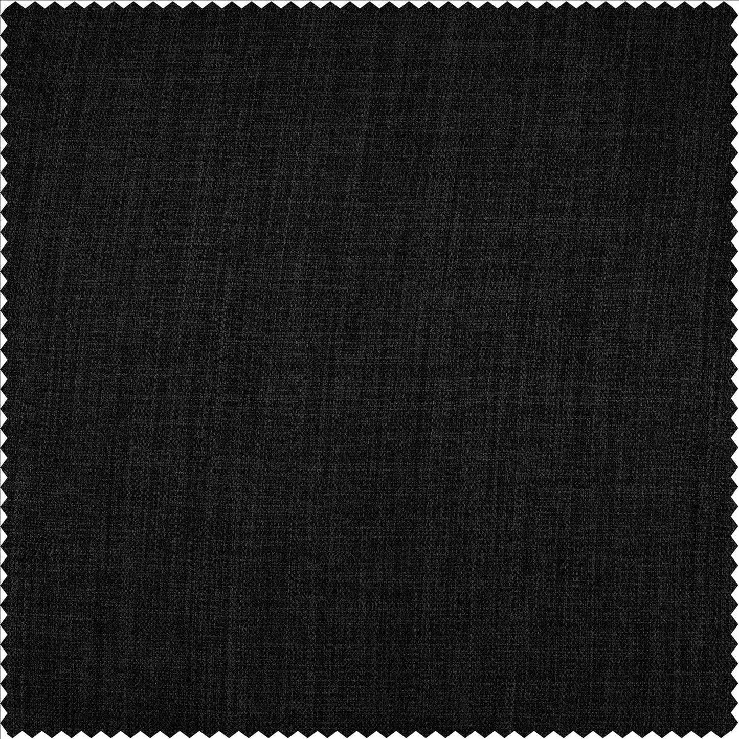 Essential Black Textured Faux Linen Custom Curtain - HalfPriceDrapes.com