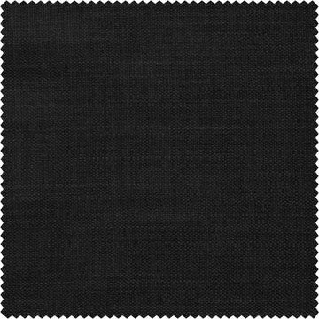 Essential Black Textured Faux Linen Custom Curtain