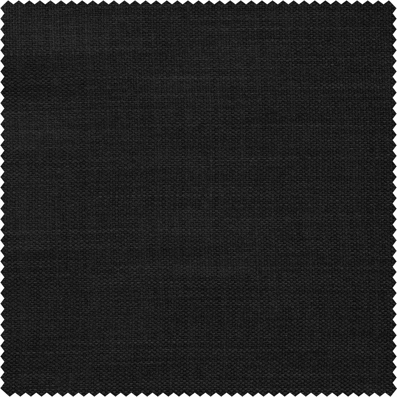 Essential Black Textured Faux Linen Swatch