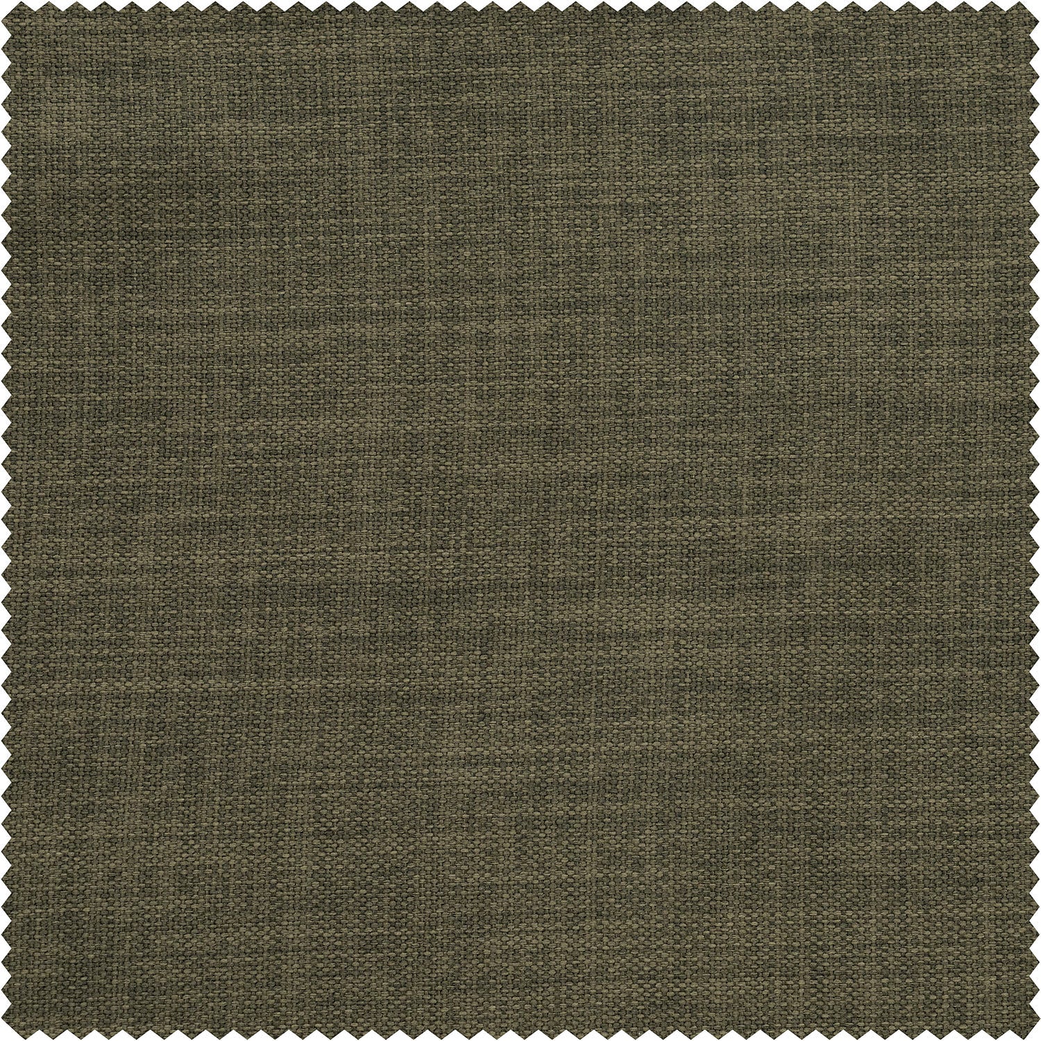 Khaki Green Textured Faux Linen Custom Curtain